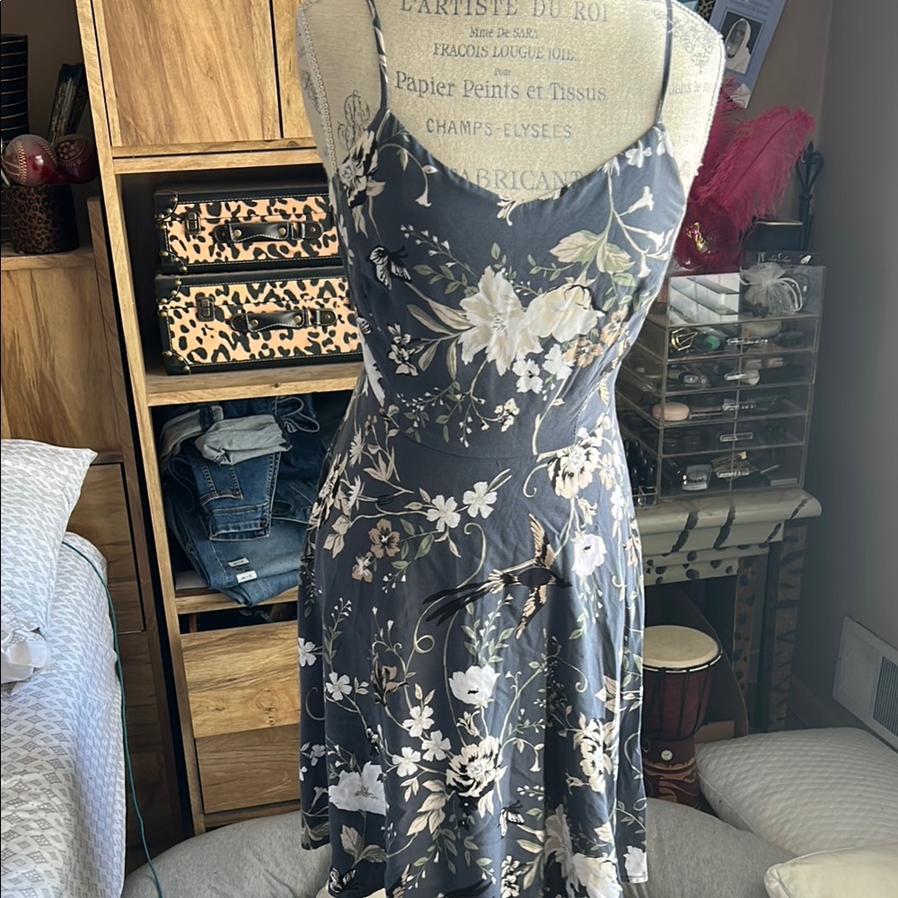 Old Navy Floral Spaghetti Strap Dress - Medium